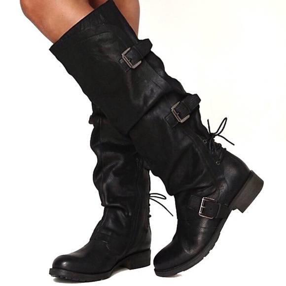 Boutique 9 Shoes - Boutique 9 Tall Black Marl Boots Size 10